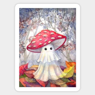 Amanita Ghost Mushroom Sticker